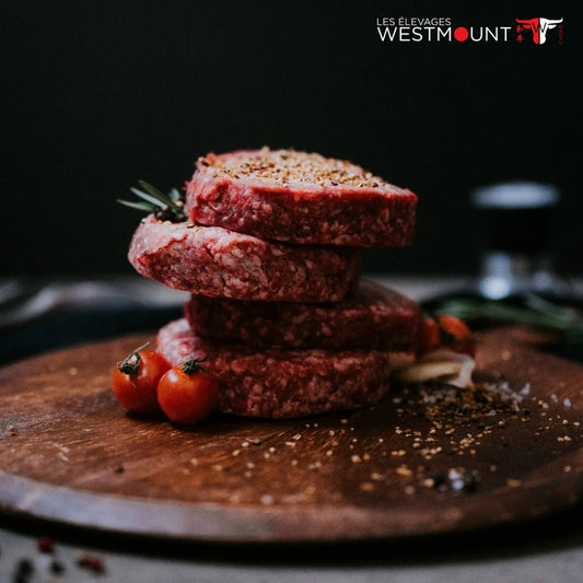 Box of 12 Québec Wagyu Beef Burger Patties – 2 KG (168g Each) -