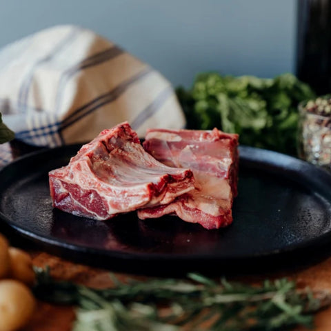 Grass-Fed Lamb Rib Chops (Bone-In) – Pack of 3 (400g Each)